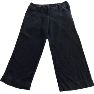 Neesh By D.A.R. Anthropologie LITHUANIAN LINEN Pants Women’s M Black Wide Leg